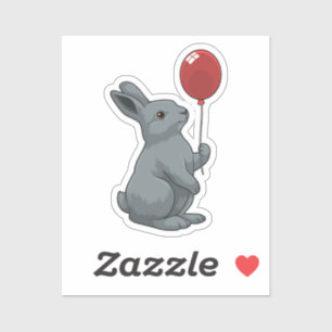 Sticker Lapin avec ballon