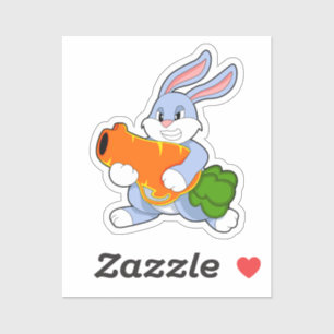 Sticker Lapin avec carotte