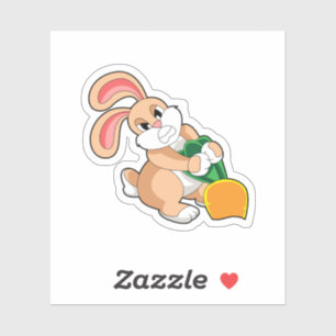 Sticker Lapin avec carotte
