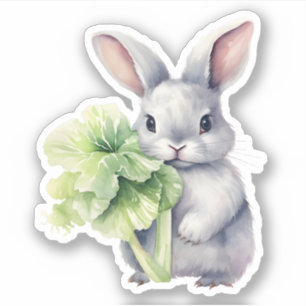 Sticker Lapin avec chou
