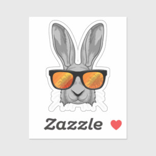 Sticker Lapin avec lunettes de soleil