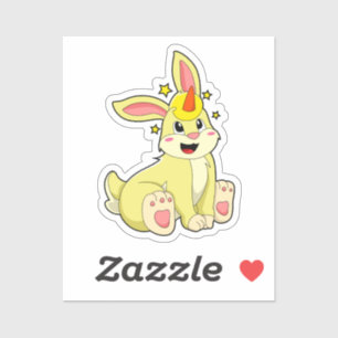 Sticker Lapin comme licorne