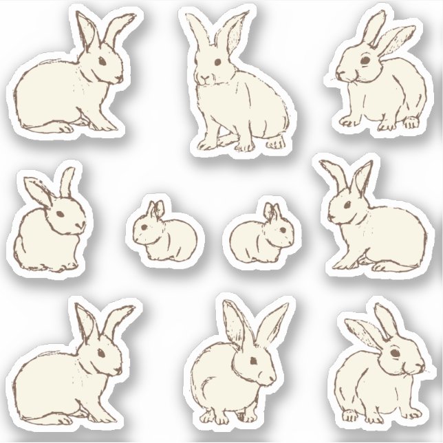 Sticker Lapin Cudely Lapins Bonanza - couture personnalisé (Devant)