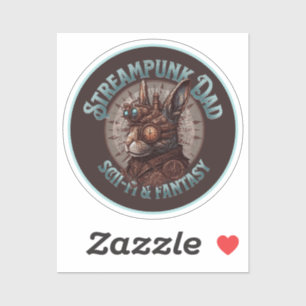 Sticker Lapin de papa Steampunk