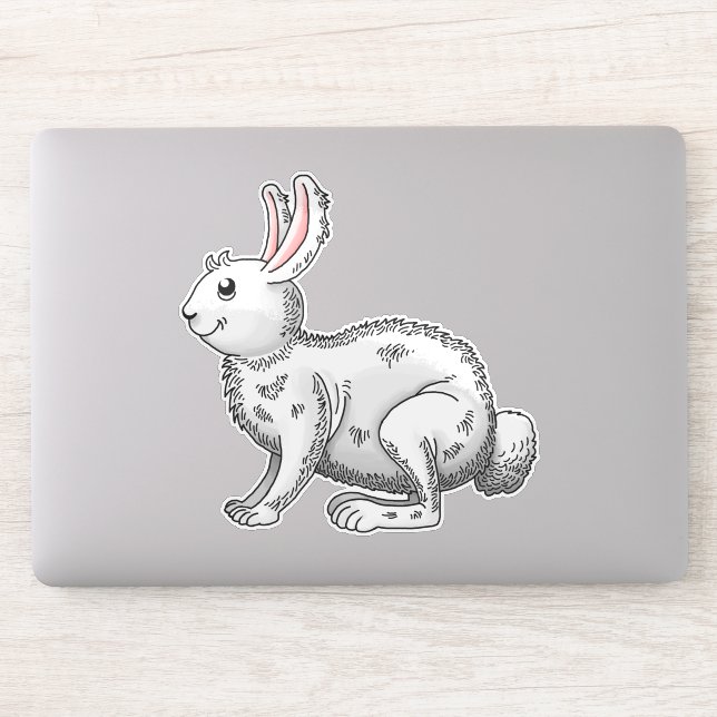 Sticker Lapin de Pâques blanc (Ordinateur)