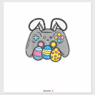 Sticker Lapin de Pâques Œufs de jeu vidéo Jeux Joueurs Gar