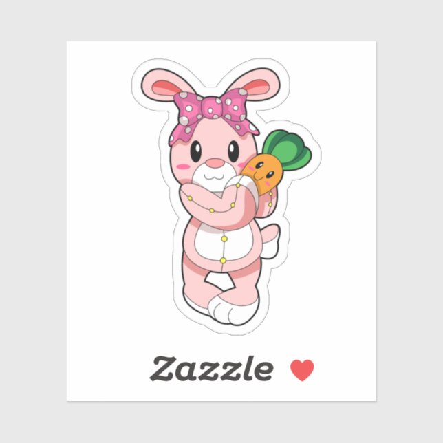 Sticker Lapin en jouet (Feuille)