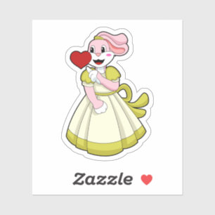 Sticker Lapin en mariée avec robe de mariée.PNG