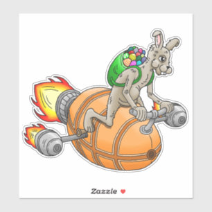 Sticker Lapin Fusée