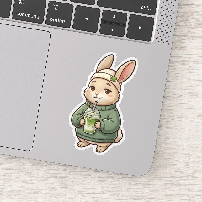 Sticker Lapin Matcha (Détail)