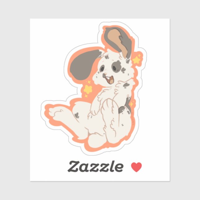 Sticker lapin tacheté (Feuille)