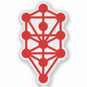 Sticker L'Arbre De Vie Qabaliste (rouge)