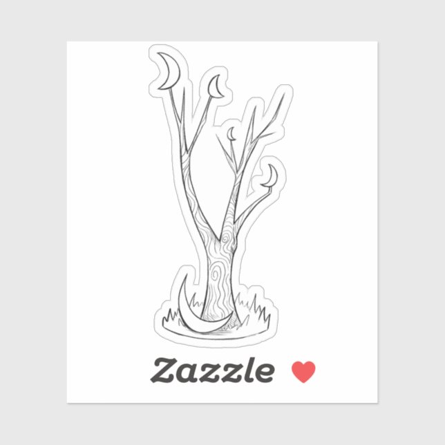 Sticker L'Arbre Lune (Feuille)