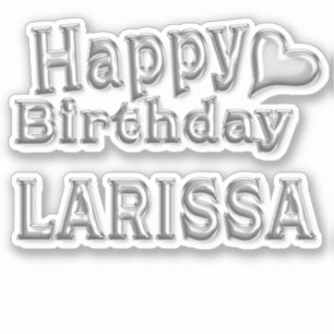 Sticker Larissa Happy Birthday