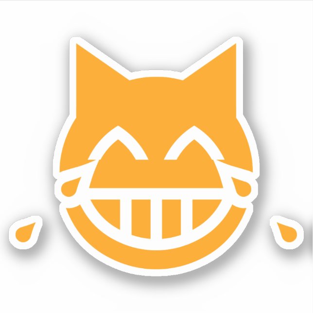 Sticker Larmes de la Joie Chat Emoji (Devant)
