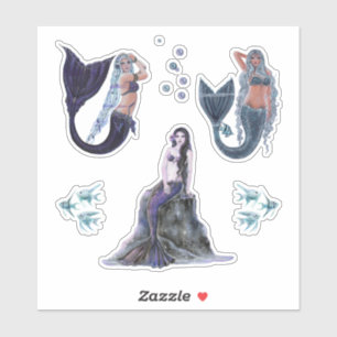 Sticker L'art de la sirène noire par Renee Lavoie