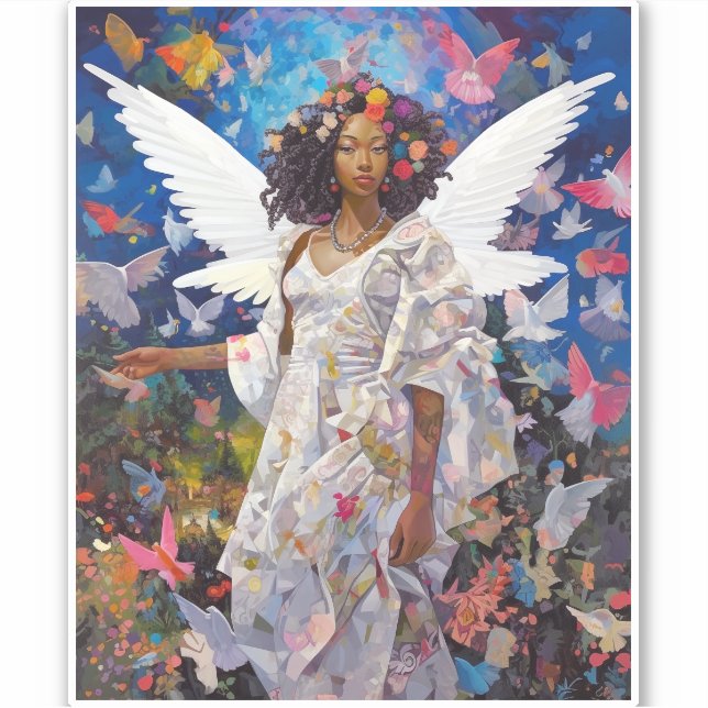 Sticker L'art de l'Imaginaire de l'ange noir (Devant)