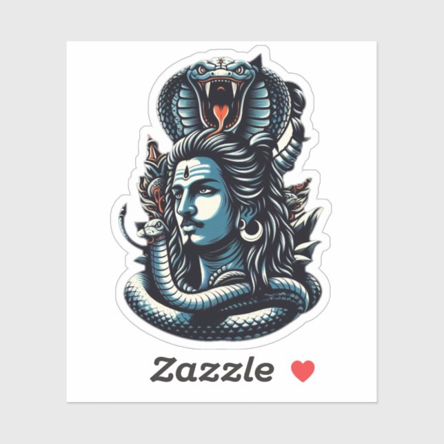 Sticker  « L'ascension du Seigneur Serpent » (Feuille)