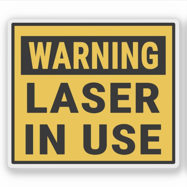 Sticker Laser d'avertissement utilisé (Devant)