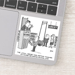 Sticker Late Library Book. Pénalité sévère pour les retour