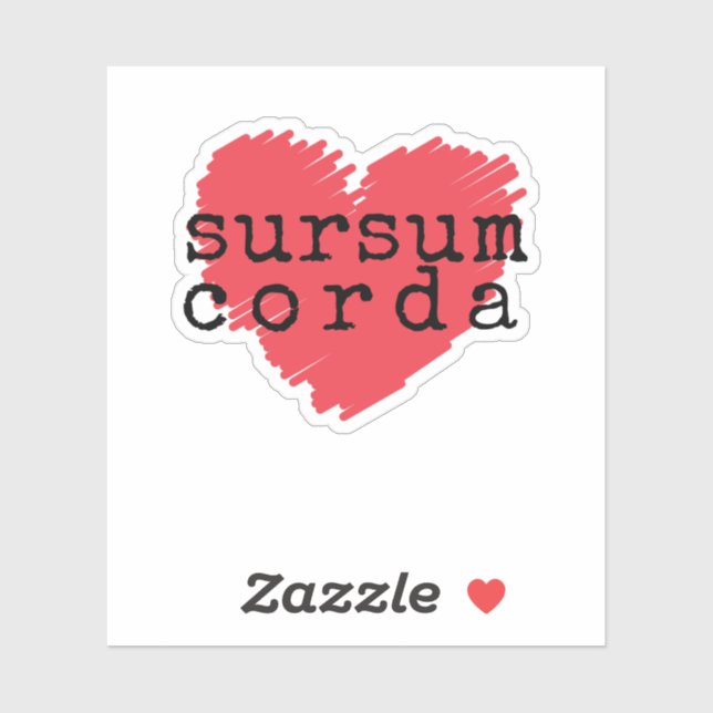 Sticker latin catholique Sursum Corda (Feuille)