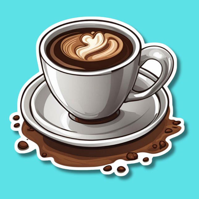 Sticker Latte Love Waterproof (Créateur téléchargé)