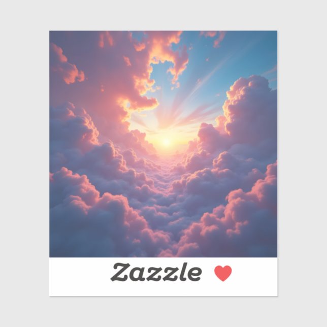 Sticker L'aube se lève - Vinyle carré (Feuille)