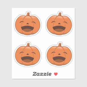 Sticker Laughing Citrouille d'Halloween, Ensemble de 4