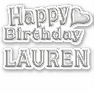 Sticker Lauren Happy Birthday