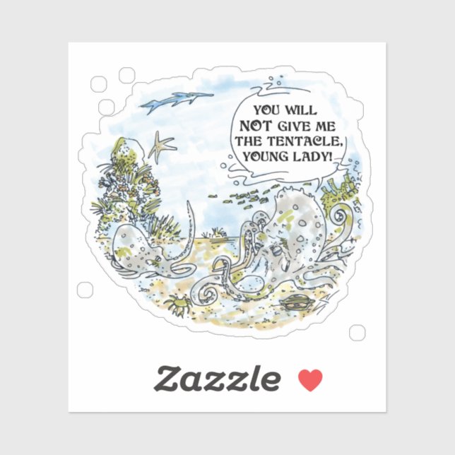 Sticker L'autocollant de contour de Tentacle (Feuille)