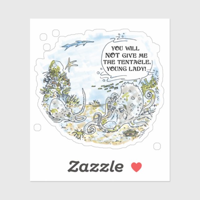 Sticker L'autocollant de contour de Tentacle (Feuille)