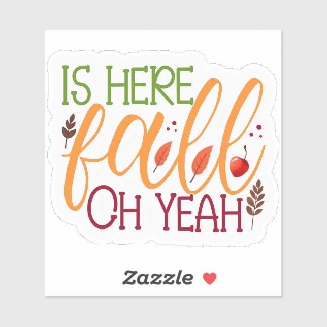 Sticker L'automne est ici (Feuille)