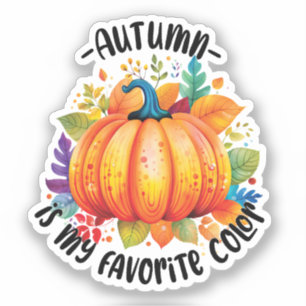 Sticker L'automne est ma couleur préférée
