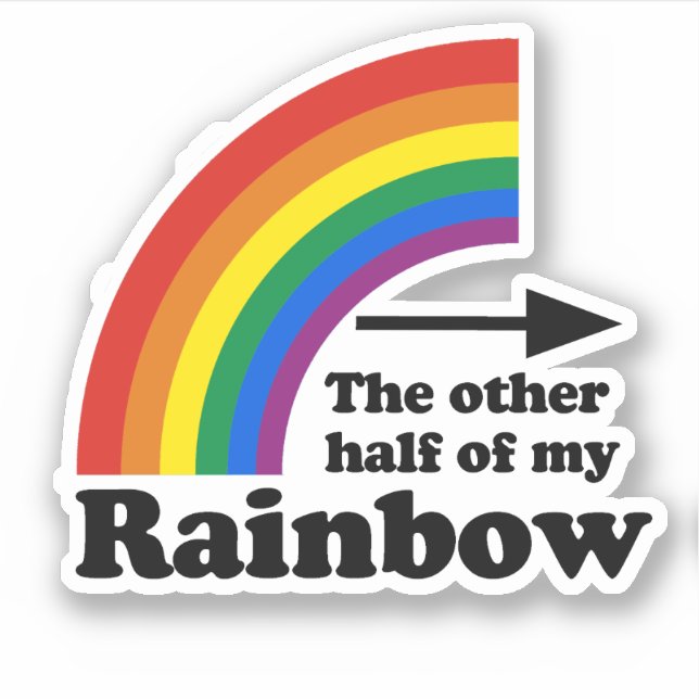 Sticker L'Autre Moitié de mon Arc-en-ciel (Gauche) (Devant)