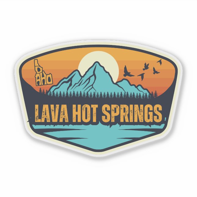 Sticker Lava Hot Springs, Idaho (Devant)
