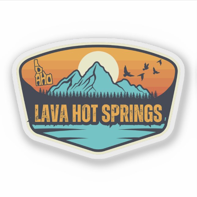 Sticker Lava Hot Springs, Idaho (Devant)