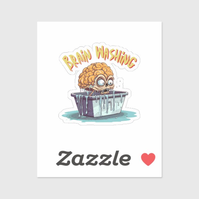 Sticker Lavage de cerveau (Feuille)