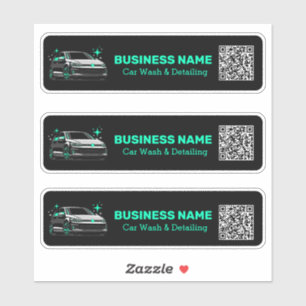 Sticker Lavage de voiture mobile et QR personnalisé de dét