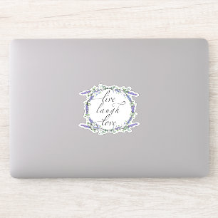 Sticker Lavande et Eucalyptus, Live Laugh Love