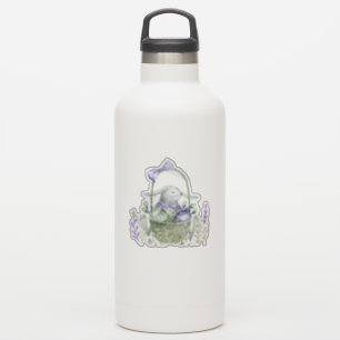 Sticker Lavande Lapin de Pâques, Oeufs et Panier