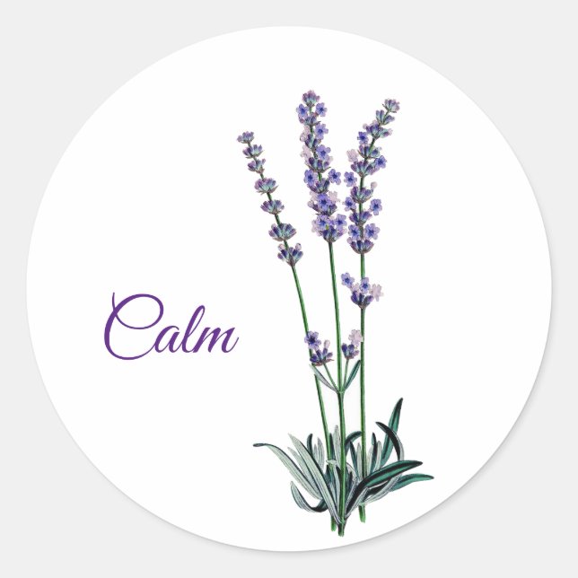 Sticker Lavender Flower Calm (Devant)