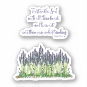 Sticker Lavender Garden Design. Un verset encourageant.