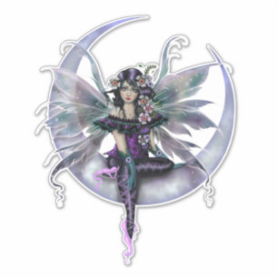 Sticker Lavender Moon Fairy Art de Molly Harrison