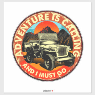 Sticker L'aventure 4x4 tout-terrain vous appelle