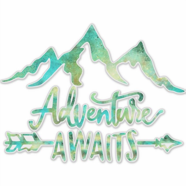 STICKER L'AVENTURE VOUS ATTEND (Devant)