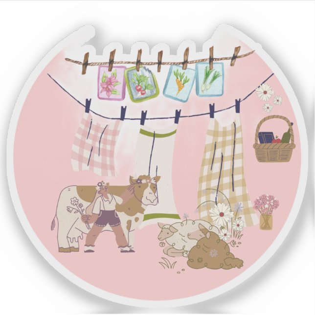 Sticker Laverie de vache de Prairie Daisy  (Devant)