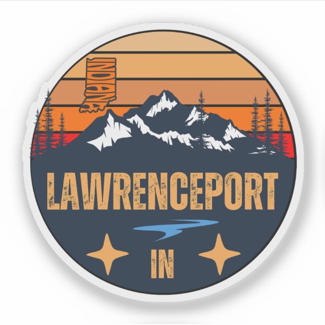 Sticker Lawrenceport, Indiana (Devant)