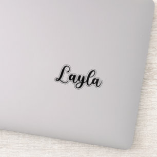 Sticker Layla Name - Calligraphie manuscrite