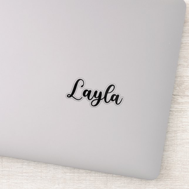 Sticker Layla Name - Calligraphie manuscrite (Détail)