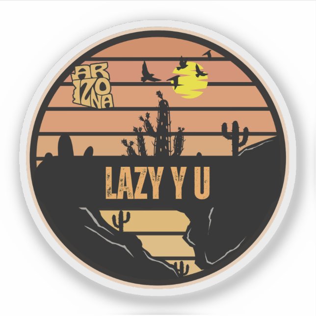 Sticker Lazy Y U, Arizona (Devant)